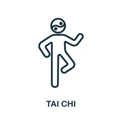 Tai Chi icon from alternative medicine collection. Simple line Tai Chi icon for templates, web design and infographics