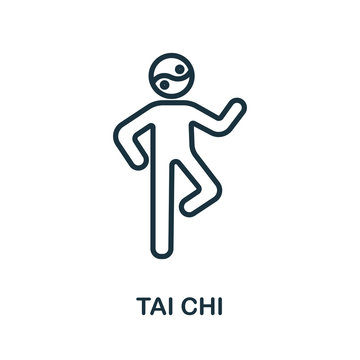 Tai Chi Icon From Alternative Medicine Collection. Simple Line Tai Chi Icon For Templates, Web Design And Infographics