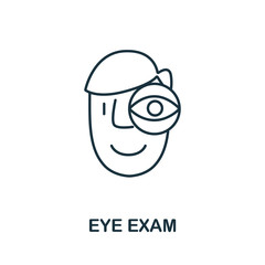 Eye Exam icon from health check collection. Simple line Eye Exam icon for templates, web design and infographics