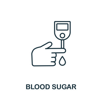 Blood Sugar icon from health check collection. Simple line Blood Sugar icon for templates, web design and infographics