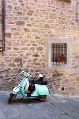 Keuken achterwand Scooter Italian scooter Moped Parked on the Street  © Lisa