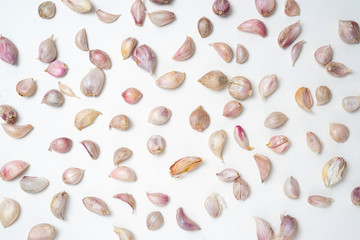 Garlic isolated on white background.