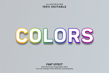 Colors text effect
