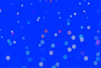 Light Blue, Red vector pattern with christmas snowflakes.