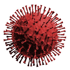 3D illustration Coronavirus 2019-nCov isolated on white background 3D rendering