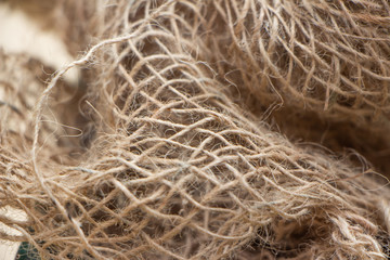 Texture of an old jute in the form of a net