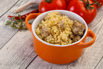 Bulgur with meat