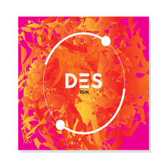 template  vector grunge  colorful brochure orange color 