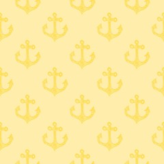 Seamless nautical pattern with retro anchors. Design element for websites, wallpapers, birthday card, scrapbooking, fabric print, pattern textile print,  baby shower invitation. 