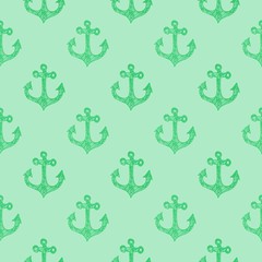 Seamless nautical pattern with retro anchors. Design element for websites, wallpapers, birthday card, scrapbooking, fabric print, pattern textile print,  baby shower invitation. 