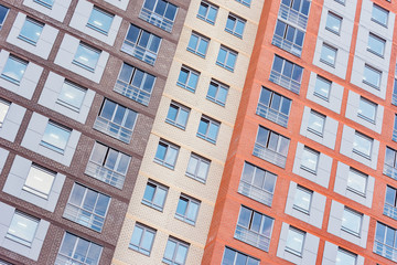 Balconies and windows of the new apartment house.