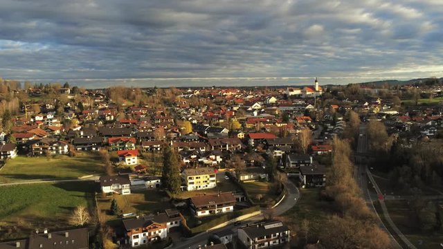 Murnau am Staffelsee back travelling - Aerial 4K
