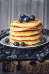 Blueberry pancakes.