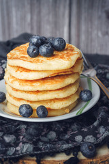 Blueberry pancakes.
