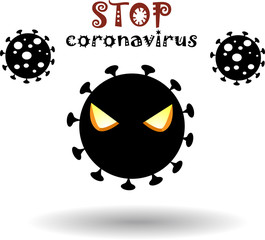 Stop coronavirus COVID19 vector illustration