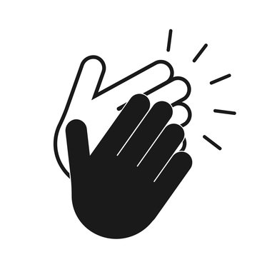 Vector Flat Applause icon. Symbol about Congratulation or Agreement Deal Business Concept.