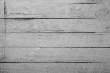 Vintage white wood background texture with knots and nail holes. Old painted wood wall. Brown...