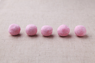 スノーボール クッキー 砂糖 菓子 ピンク テーブルクロス