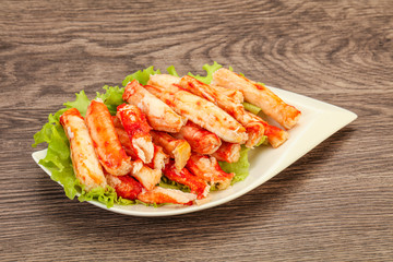 Natural luxury crab meat fillet