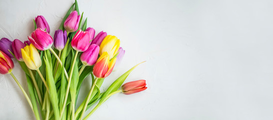 Spring tulips bouquet