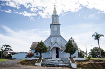 Fototapeta na wymiar igreja azul