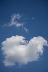 heart and horse shaped clouds