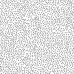 Vector illustration of seamless black dot pattern isolated on white background. Wallpaper, paper, fabric, textile design.