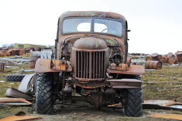 Abandoned vehicles in the Arctic - environmental pollution
