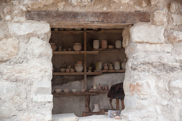 Pottery and stone from Nazareth Israel - obrazy, fototapety, plakaty