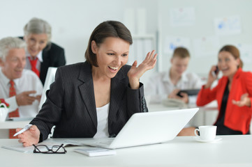 Portrait of group of successful business people