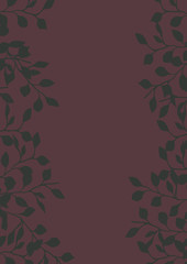 枝をデザインしたテキスタイル背景素材