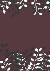 枝をデザインしたテキスタイル背景素材