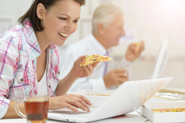 Portrait of business people having lunch together