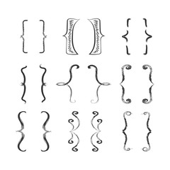 Brackets vintage curly. 