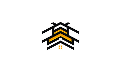 house + bees logo designs