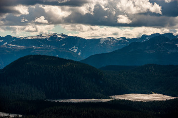 mountain landscape with clouds