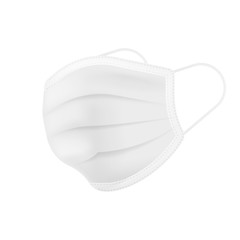 medical mask isolated on white background. Vector illustration.
