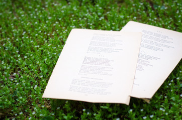 open book with flowers