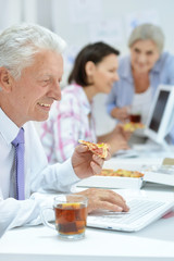 Portrait of business people having lunch together