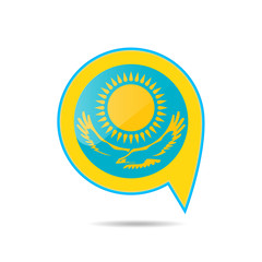 The national flag of the Republic of Kazakhstan.