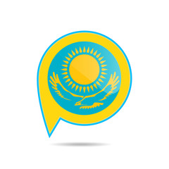 The national flag of the Republic of Kazakhstan.