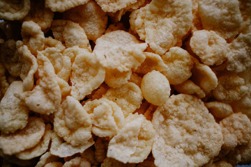 cornflakes in a glass plate