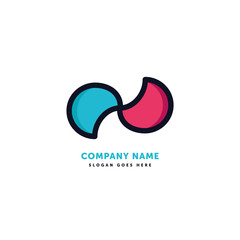 Logo creative vector icon design template. Abstract logotype concept element sign shape.