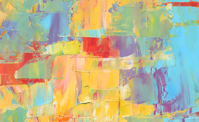 Colorful textured background as abstract wallpaper, pattern, art print, etc. Natural oil paint. High quality details. 