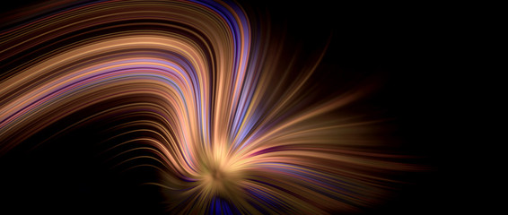 Fototapeta premium High speed fast advance curve technology evolution concept, Curved light tech trail abstract background