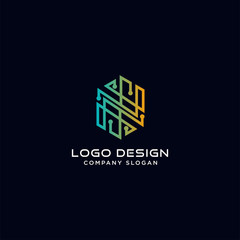 Letter N logo design template, abstract technology dot connection logo design - EPS10 vector illustration format - Vector
