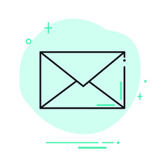 Mail Vector Flat Icon Graphic