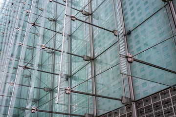 modern building with glass facade fragment designs, business center