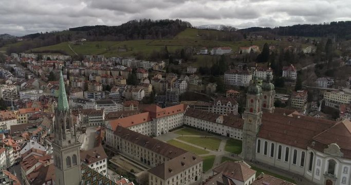 St Gallen back travelling - Aerial 4K