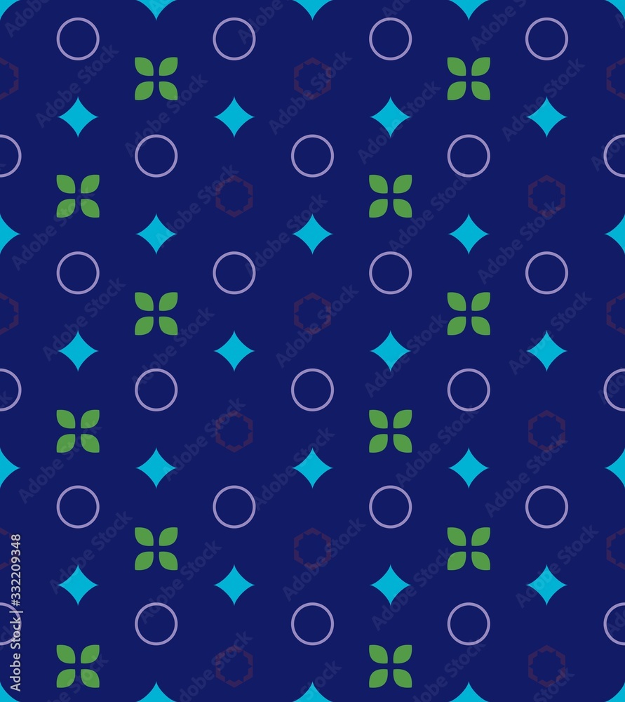 Poster bright colors of seamless pattern with triangle and pattern.